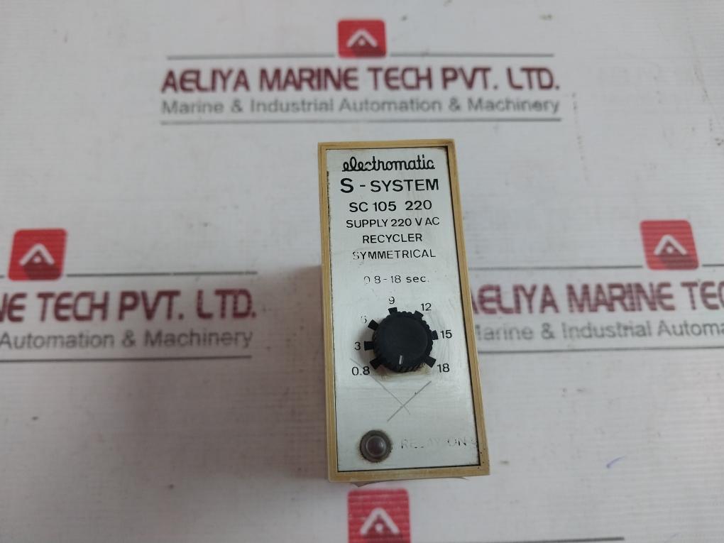 Electromatic Sc 105 220 Dividing Relay 220Vac 10A/380V 0.8-18 Sec
