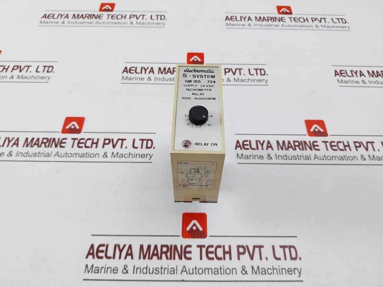 Electromatic Sm 155 724 Tachometer Relay 24 Vdc 1000-10000 Rpm