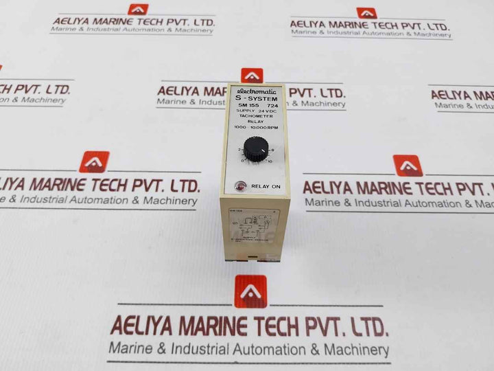 Electromatic Sm 155 724 Tachometer Relay 24 Vdc 1000-10000 Rpm