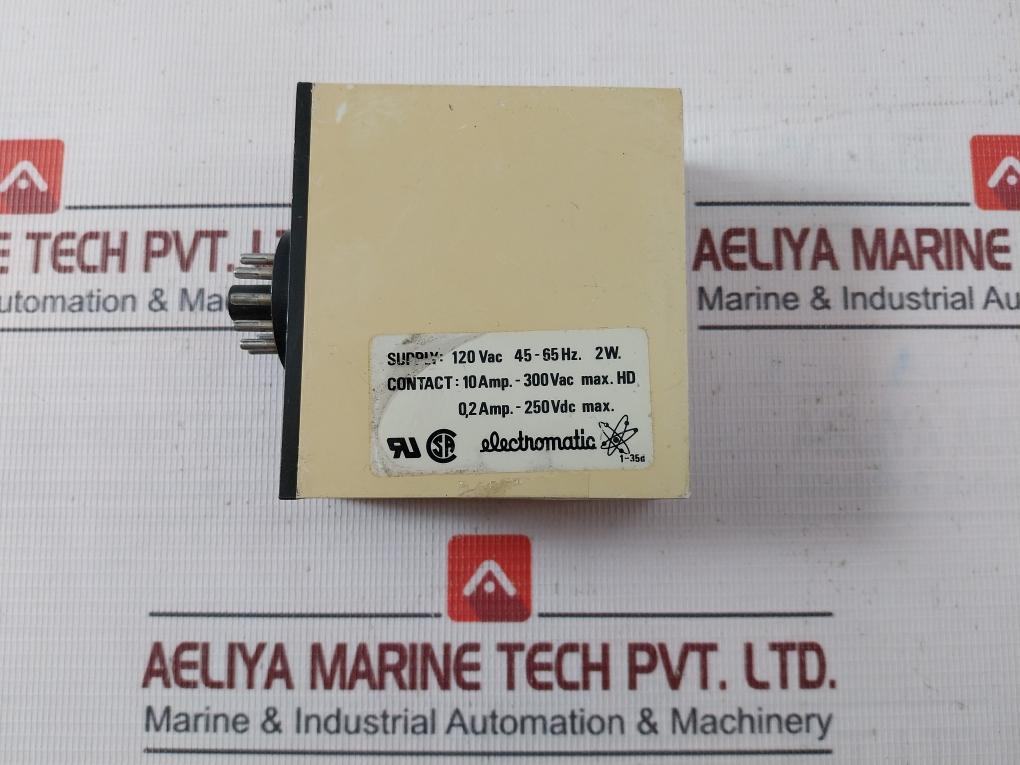 Electromatic Sm 190 120 S- System 3-phase Sequence Current Relay 120Vac 45–65Hz