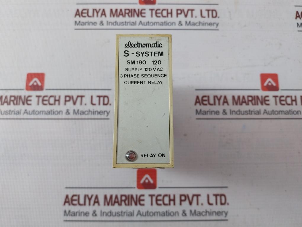 Electromatic Sm 190 120 S- System 3-phase Sequence Current Relay 120Vac 45–65Hz