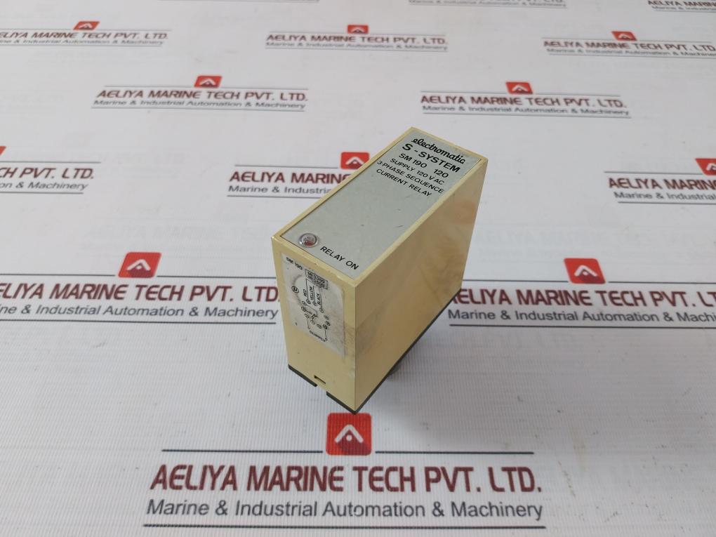 Electromatic Sm 190 120 S- System 3-phase Sequence Current Relay 120Vac 45–65Hz