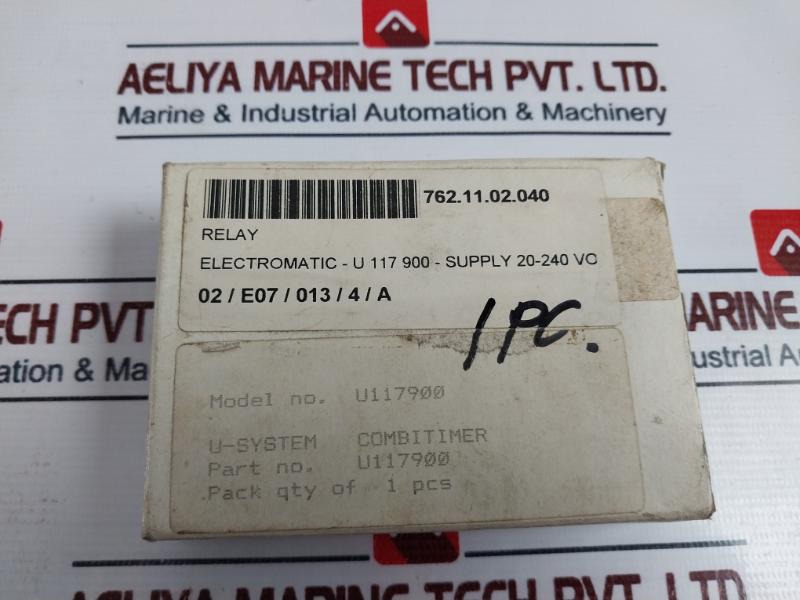 Electromatic U117900 Relay Combi Timer, 20-240v Ac, 8a, 15s-60min