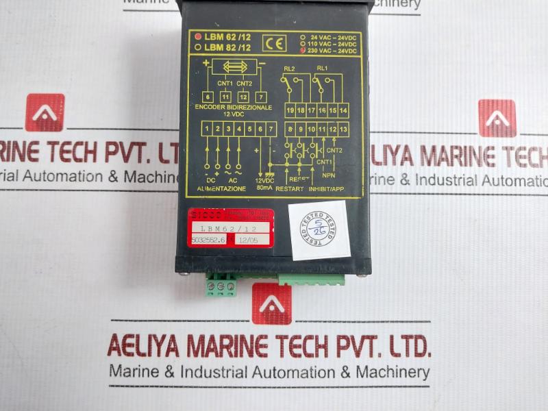 Electronic Counter 230Vac-24Vdc Sicod Lbm 62/12