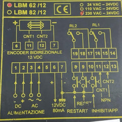 Electronic Counter 230Vac-24Vdc Sicod Lbm 62/12