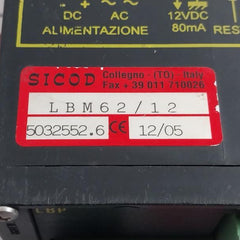 Electronic Counter 230Vac-24Vdc Sicod Lbm 62/12