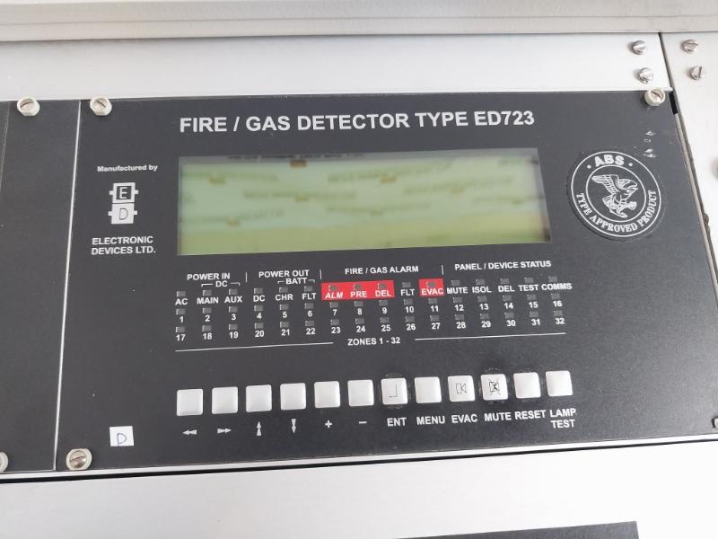 Electronic Devices Ed700A Fire/Gas Detection Panel Rev 4 Ed723