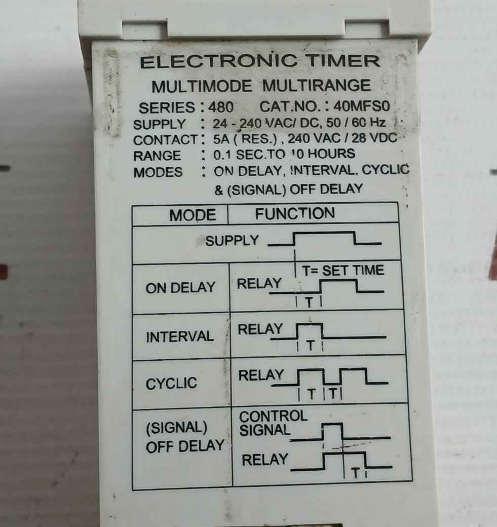 Electronic Timer 40Mfs0 Brand Gic 0.1 Sec To 10 Hours