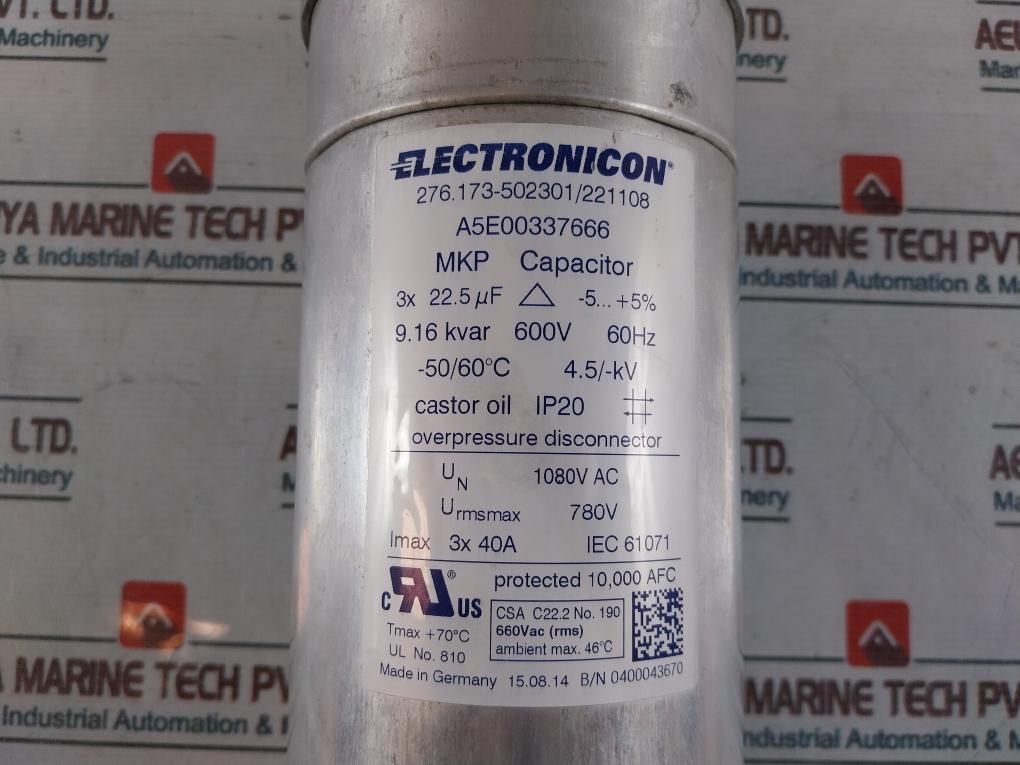 Electronicon 276.173-502301/221108 Mkp Capacitor A5E00337666