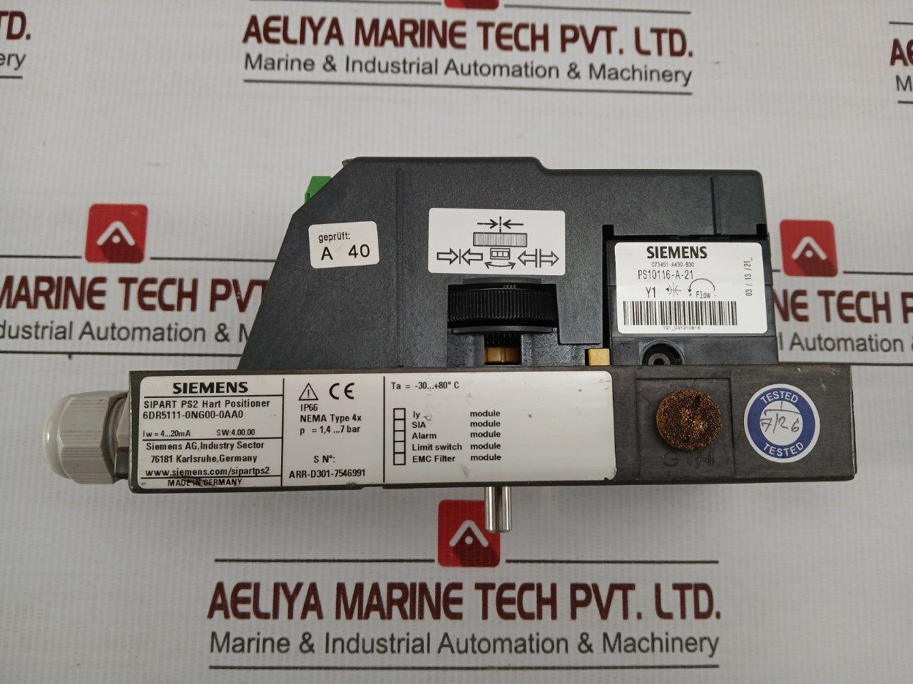 Electropneumatic Hart Positioner 6Dr5111-0Ng00-0Aa0 Siemens 4-7Bar 4-20Ma