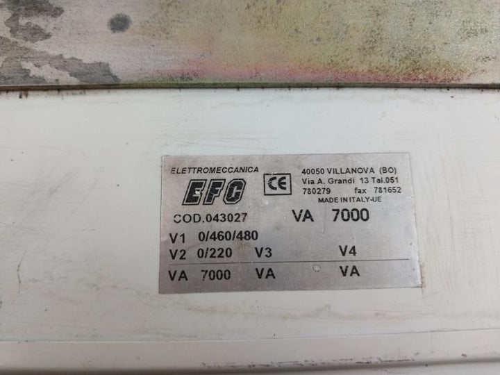 Elettromeccanica 043027 Industrial Transformer 7000Va 108738 Ip56 Gw 44 208