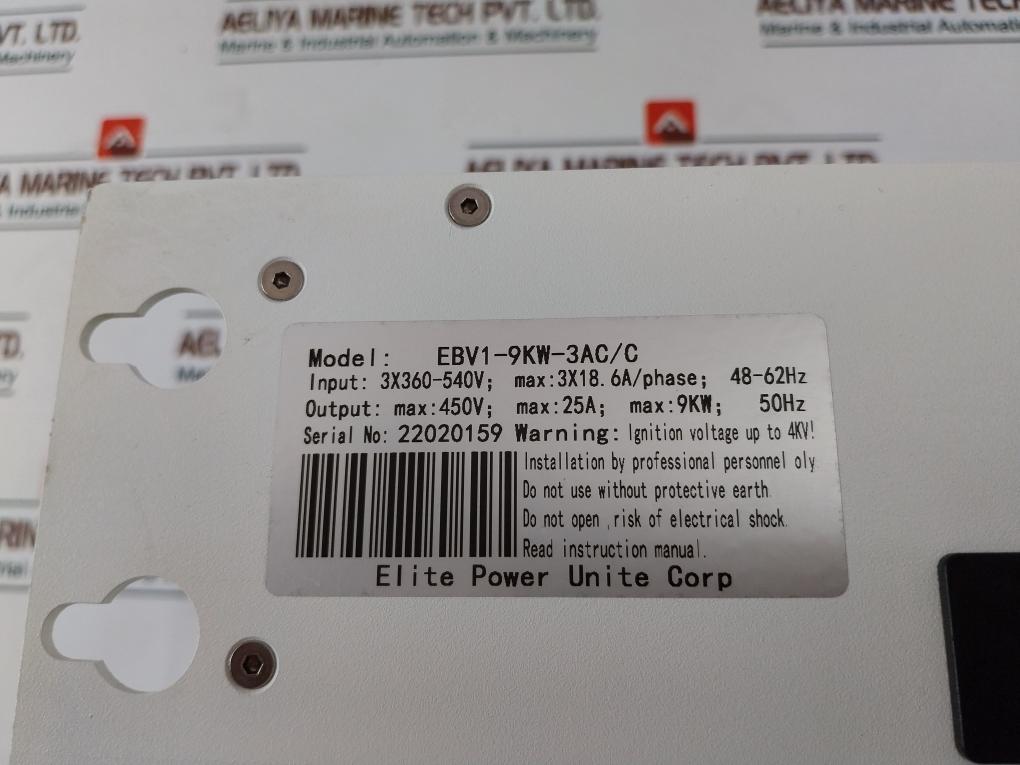 Elite Power Unite Ebv1-9kw-3ac/c, 540v 6a 48-62hz