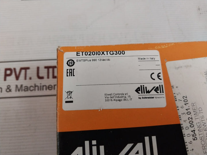 Eliwell Ewtsplus 990 Programmable Electronic Timer Et020I0Xtg300 12Vac/Dc 1.5W