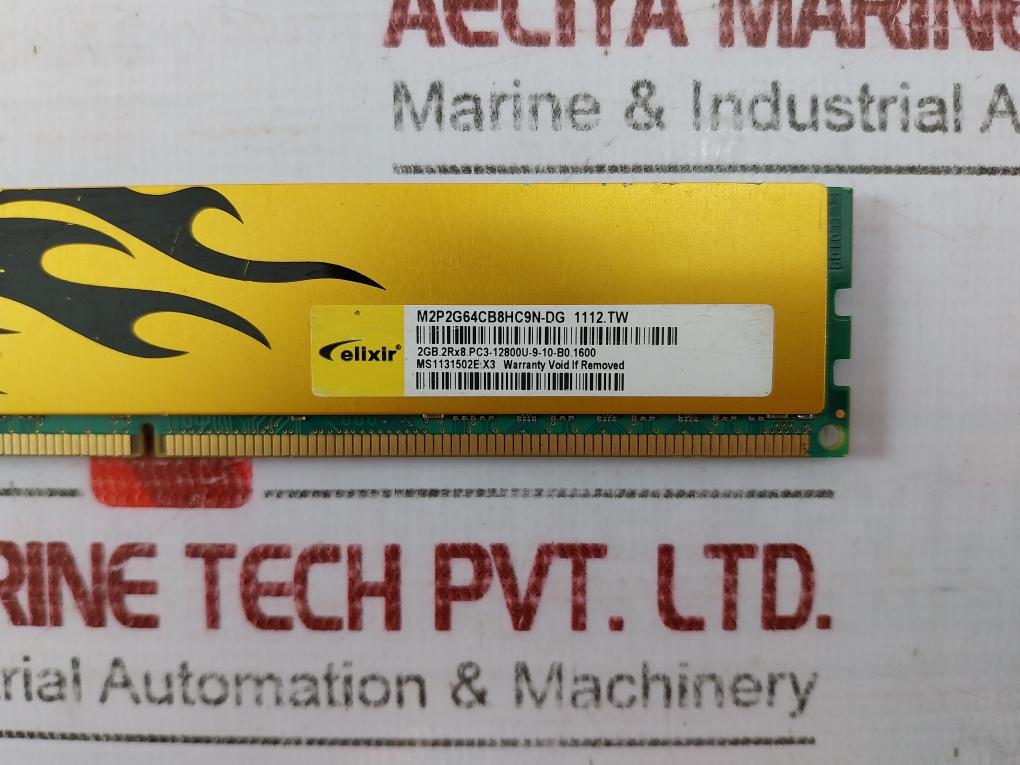 Elixir M2P2G64Cb8Hc9N-dg Pc Memory Ram 2Gb.2Rx8.Pc3-12800U-9-10-b0.1600