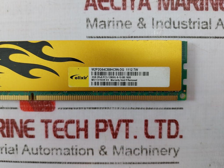 Elixir M2P2G64Cb8Hc9N-dg Pc Memory Ram 2Gb.2Rx8.Pc3-12800U-9-10-b0.1600
