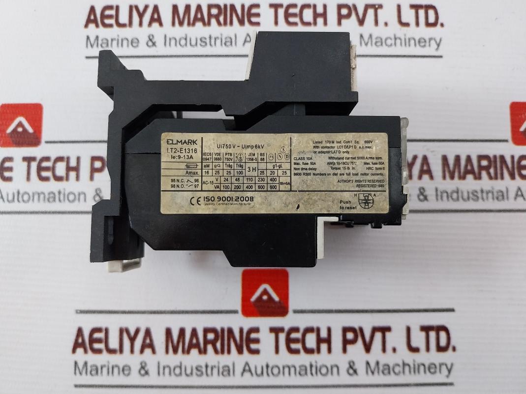 Elmark Lt2-e1316 Thermal Overload Relay 750V Ac 6Kv 5A 600V Ac