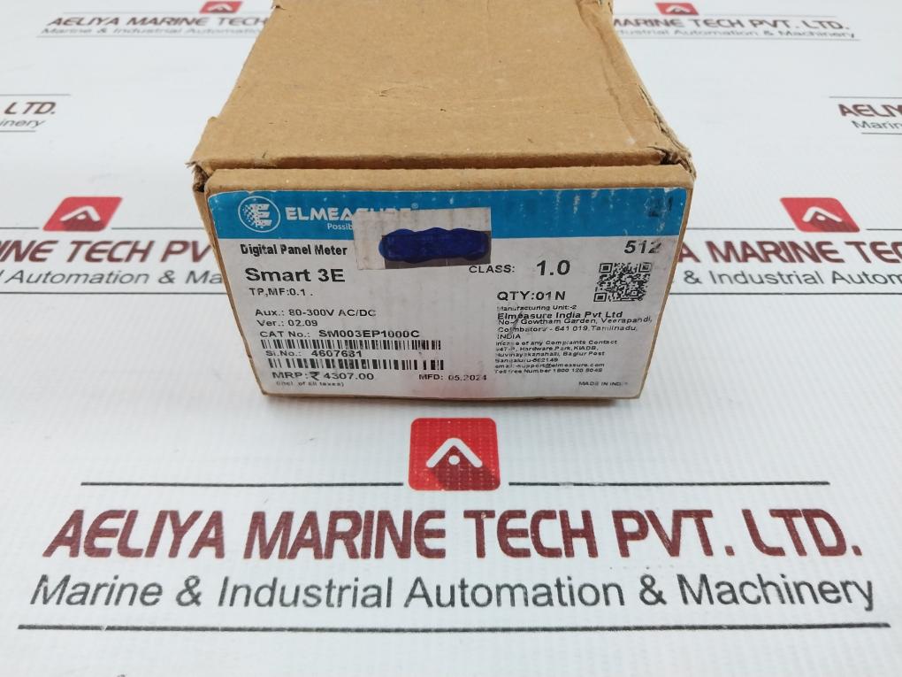Elmeasure 50-60 Hz 80-300Vac Digital Panel Meter Smart 3E Tp