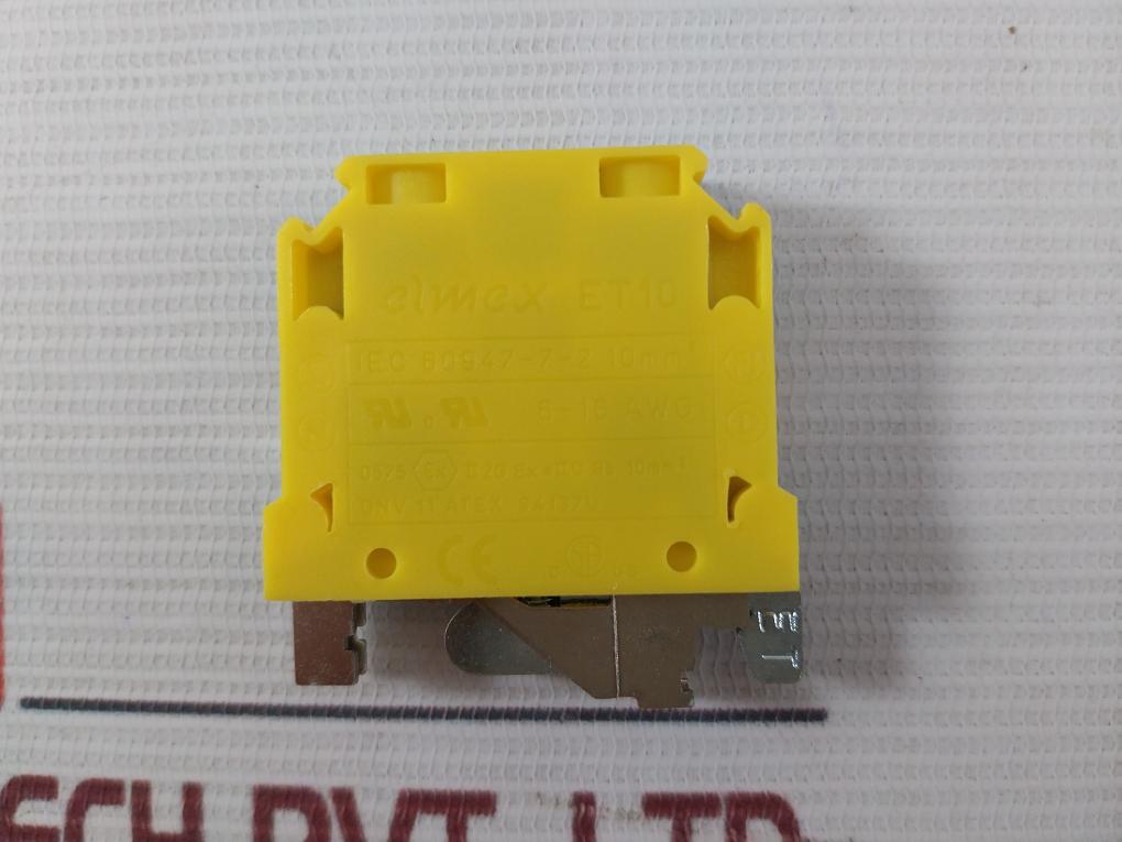 Elmex Et10 Earth Terminal Block Iec 60947-7-2 6–16 Awg 13 Mm