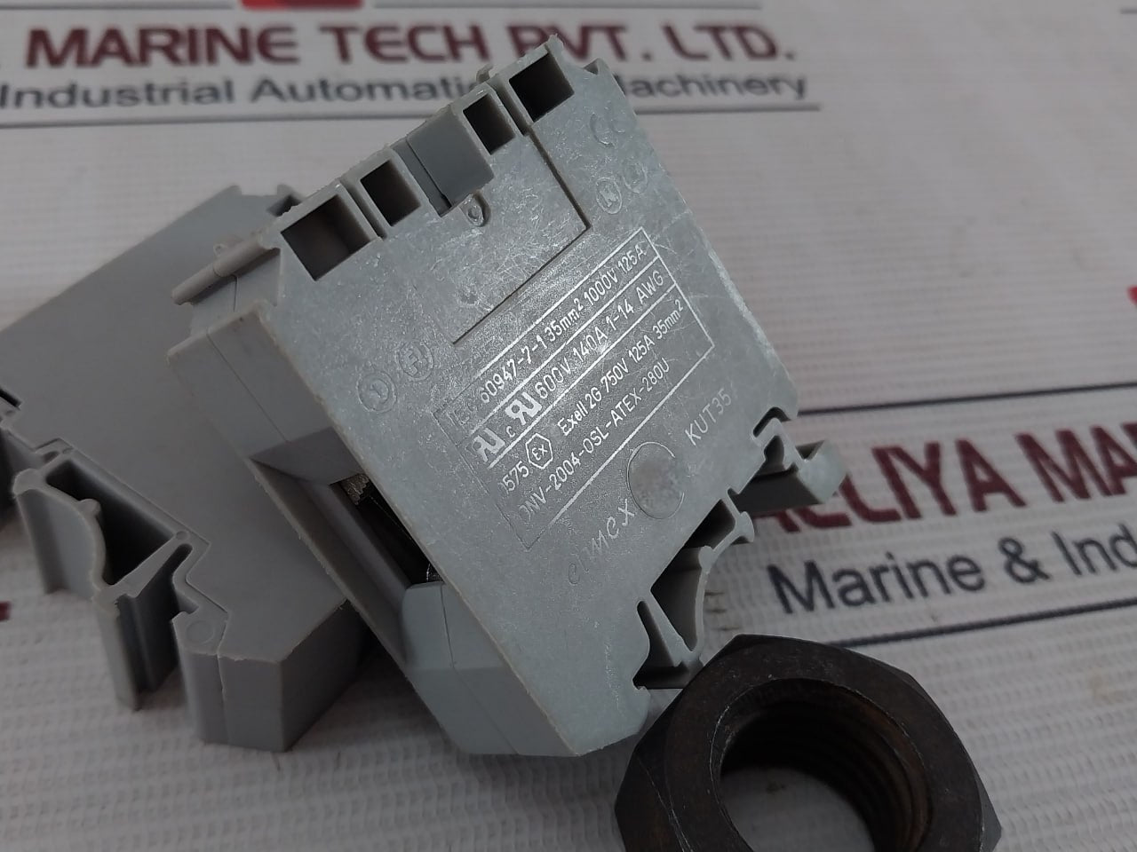 Elmex Kut35 Terminal Block Feed Through 750V 125A Dnv-2004-osl-atex-280U