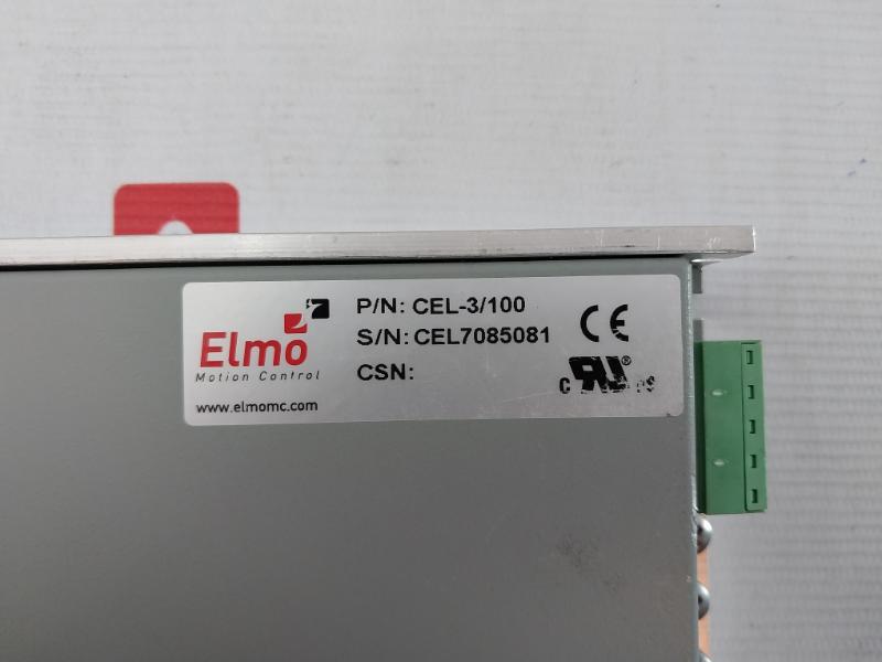 Elmo Cel-3/100 Digital Servo Drive For Brush And Brushless Motor Rs232 24V