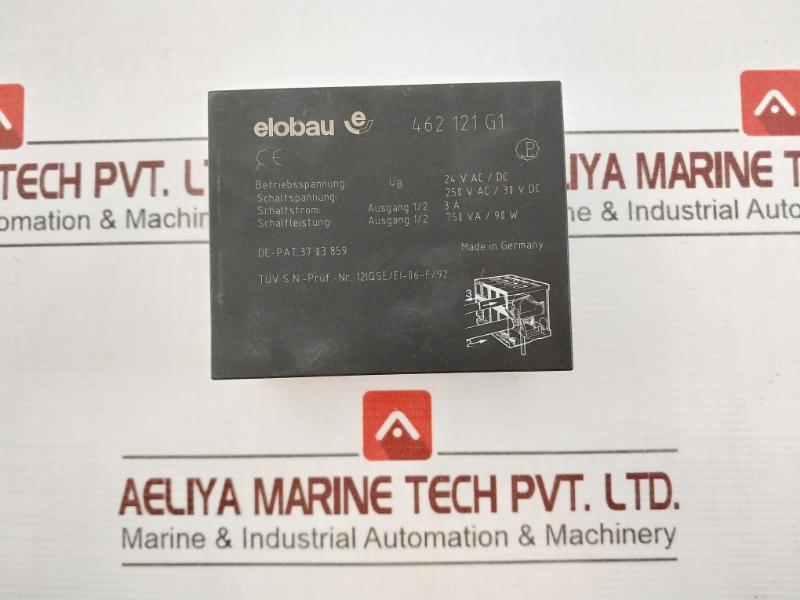 Elobau 462 121 G1 Safety Control Unit 24Vac/Dc 250Vac/30Vdc 1/2 3A 750Va/90W