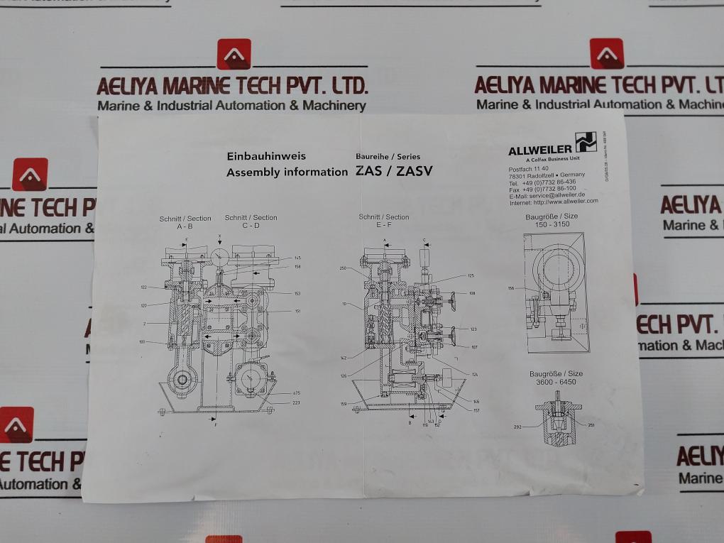 Elring Ewp 210 Gasket Joint Set For Allweiler Zas V 1650 Gb.3