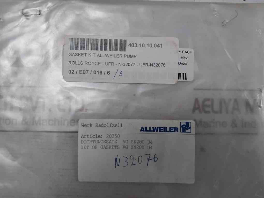Elring Ewp 210 Gasket Kit Pump Vg Sn280 U4