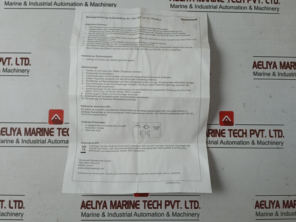 04401893 Water Meter Elster