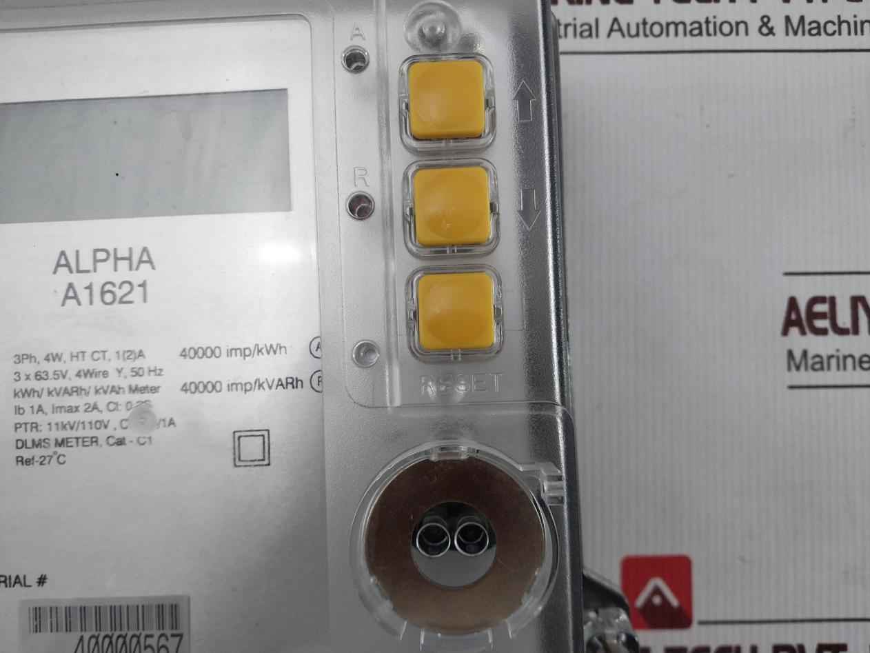 Elster A1621 Kwh/Kvarh/Kvah Meter 11Kv/110V Ctr -/1A 27C