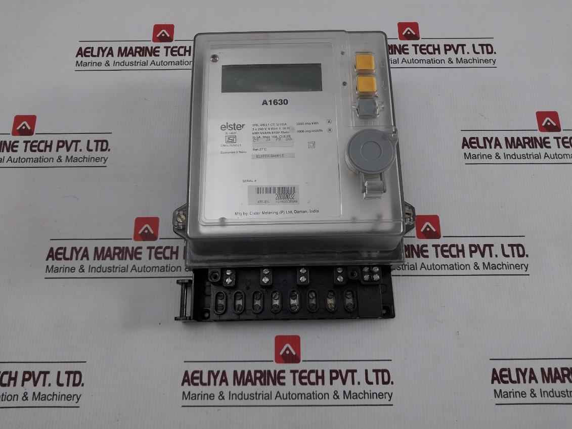 Elster A1630 Kwh/Kvarh/Kvah Meter 5000 Imp 27C Ib 5A Imax 10A Cl 0.5S
