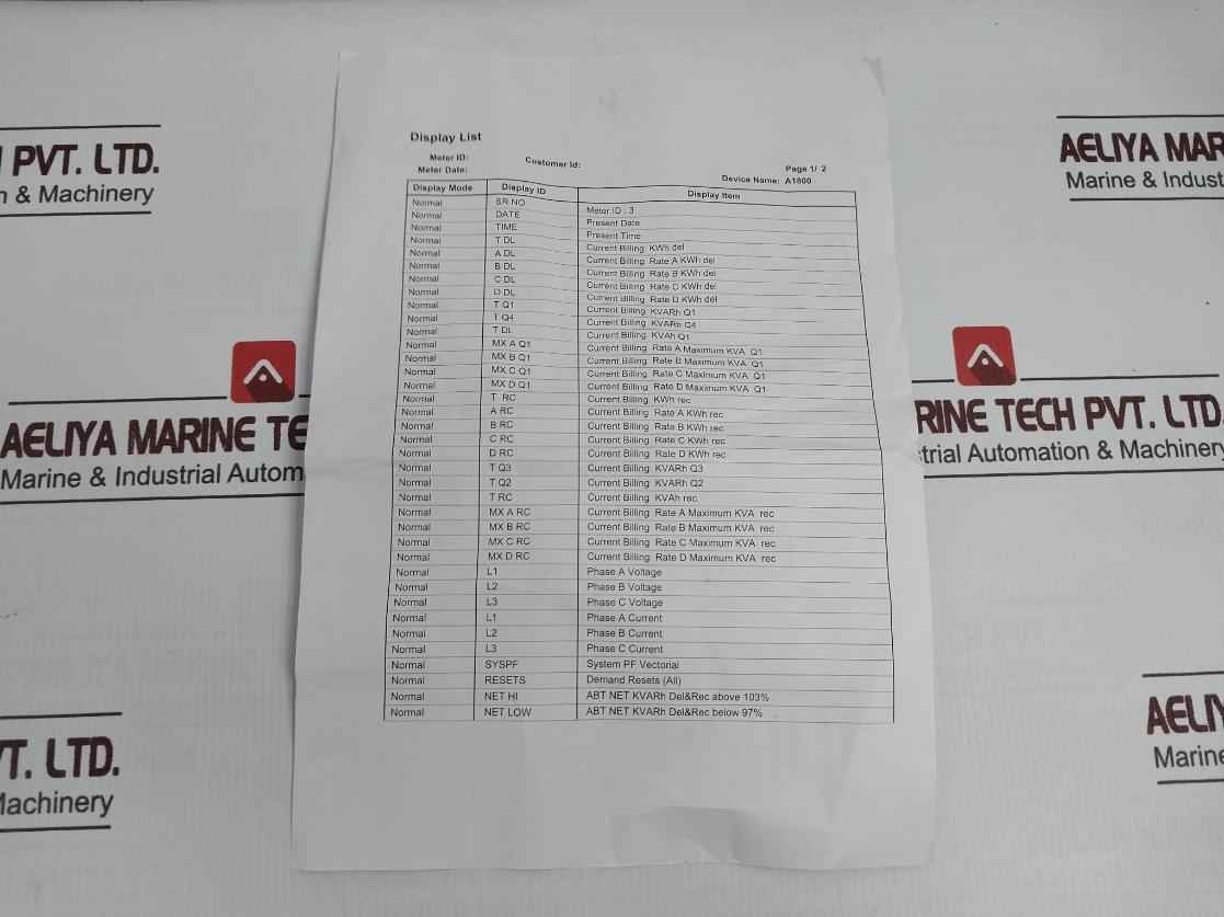 Elster A1800 Alpha Polyphase Meter - Direct Connected Or Ct Rated Cm/L-7516171