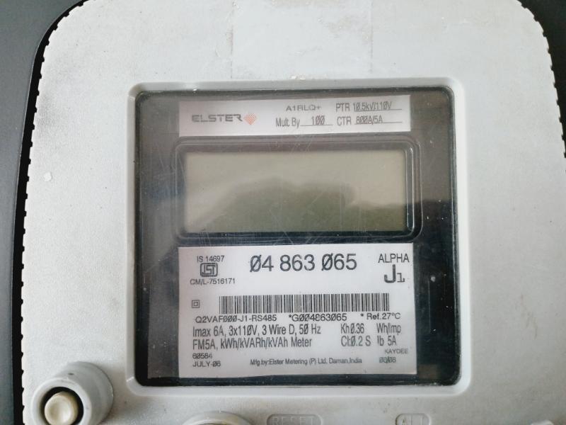 Elster A1Rlq+ Fm5A, Kwh/Kvarh/Kvah Meter 800A/5A