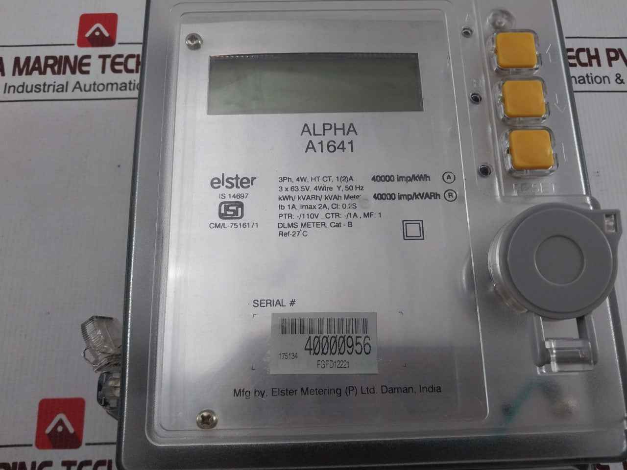 Elster Alpha A1641 Digital Kwh/Kvarh/Kvah Electric Meter 0.2S 40000 Imp 27C