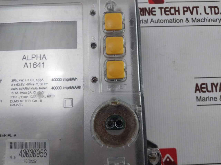 Elster Alpha A1641 Digital Kwh/Kvarh/Kvah Electric Meter 0.2S 40000 Imp 27C