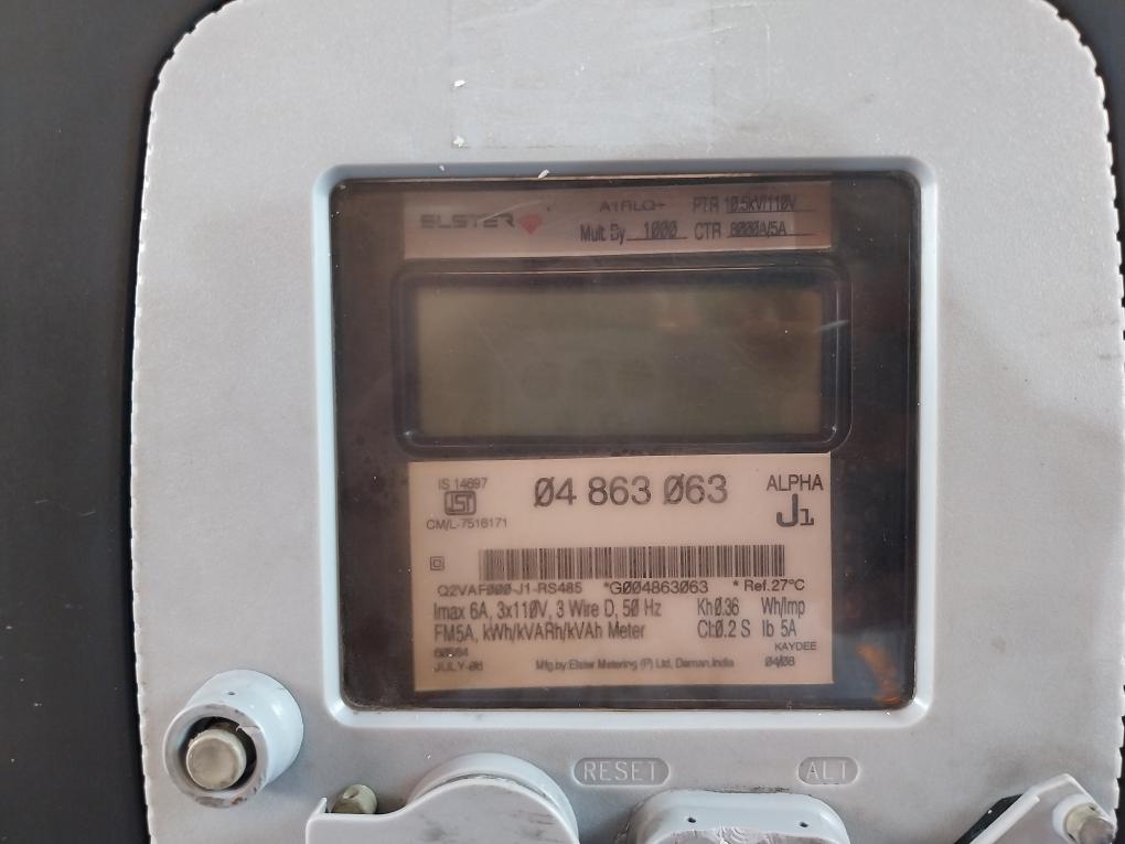 Elster Alpha J1 A1RLQ+ Electronic kWh/kVARh/kVAh Meter 3-Phase
