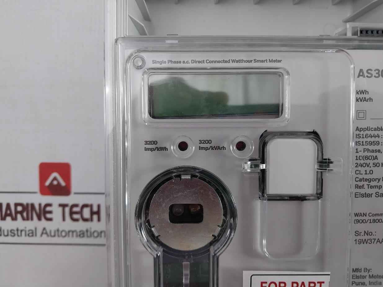 Elster As300N Single Phase A.C. Watthour Smart Meter 10(60)A (Not Working)
