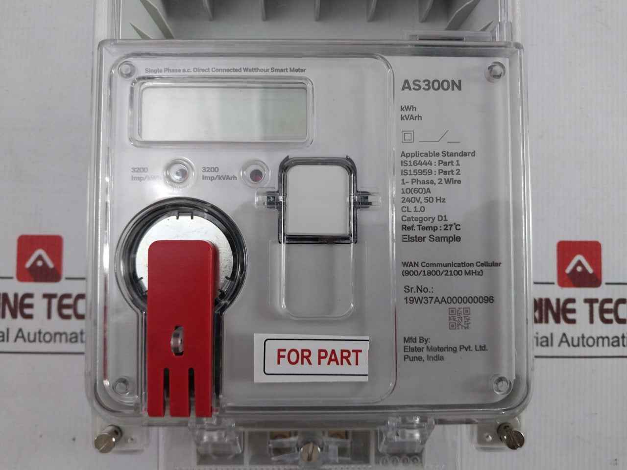 Elster As300N Single Phase A.C. Watthour Smart Meter 10(60)A (Not Working)