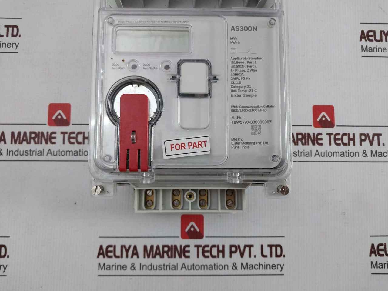 Elster As300N Single Phase A.C. Watthour Smart Meter 240V 50Hz (Not Working)