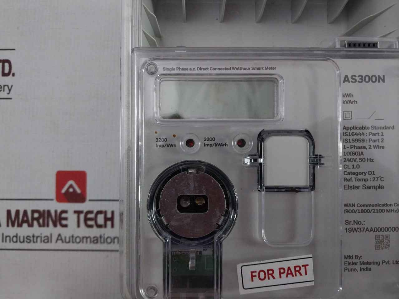 Elster As300N Single Phase A.C. Watthour Smart Meter 240V 50Hz (Not Working)