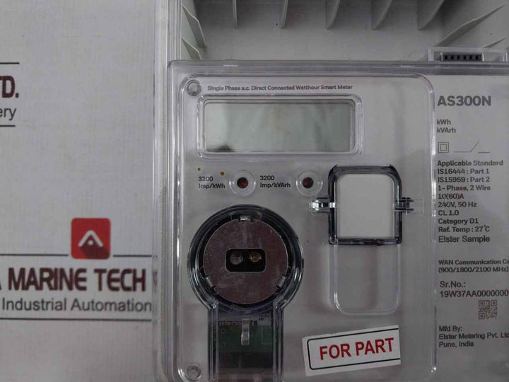 Elster As300N Single Phase A.C. Watthour Smart Meter 240V 50Hz (Not Working)