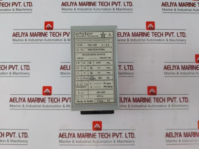 Elster Tra-268 Reactive Power Transducer T 705 -190.53---190.53 Var 48V Dc