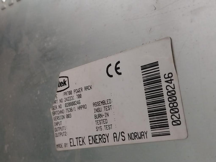 ELTEK 242231.700 PR700 Power Rack T32500-H9-4 TYPE 1