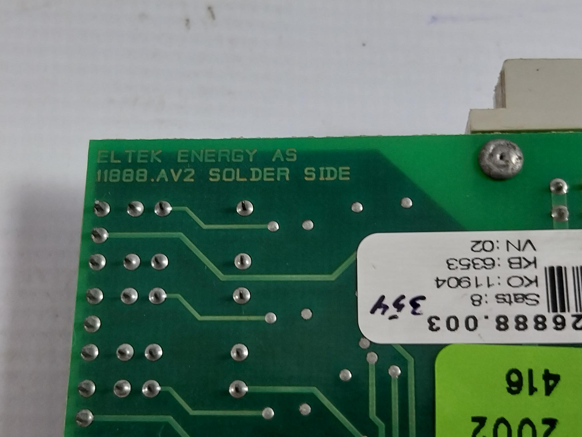 Eltek Energy 11888.av2 582688801e 26888.003 203348 Pcb Card