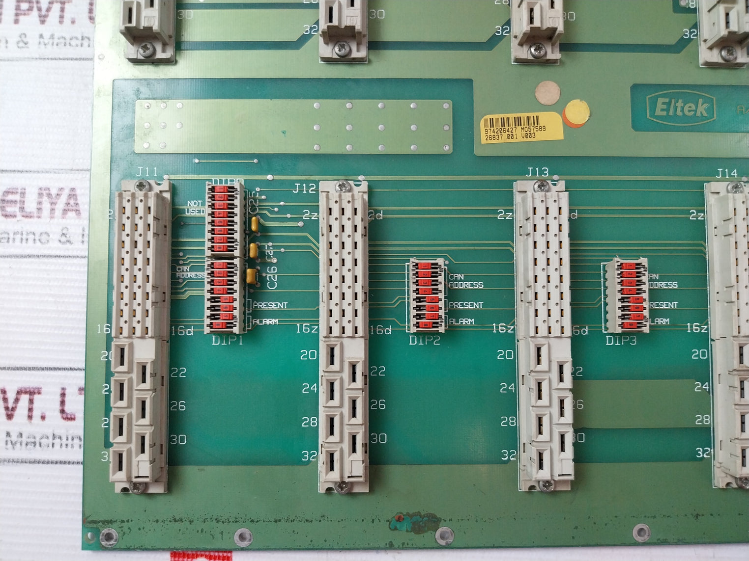 Eltek Ep837 Backplane Circuit Board T32500-h9-4