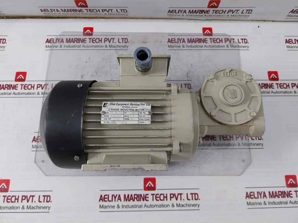 Eltek Equipment Ts.71.1J 3 Phase Induction Motor 415/220V 50Hz 0.9Amp 260 Rpm
