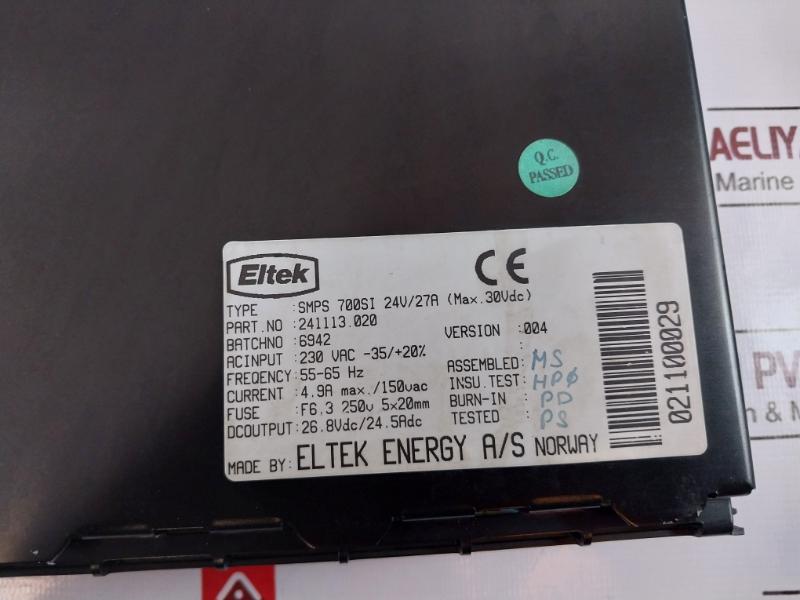 ELTEK SMPS 700SI Power Supply Power Supply 241113.020 230VAC/24VDC/28A