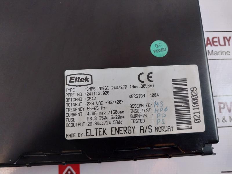 Eltek Smps 700si Power Supply 241113.020 230vac/24vdc/28a