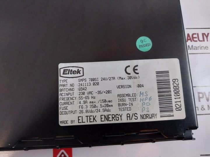 ELTEK SMPS 700SI Power Supply Power Supply 241113.020 230VAC/24VDC/28A