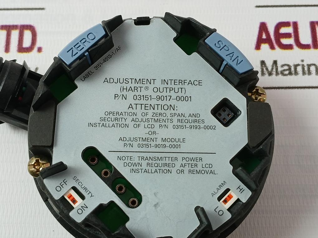 Emerson 03151-9017-0001 Hart Adjustment Interface Set