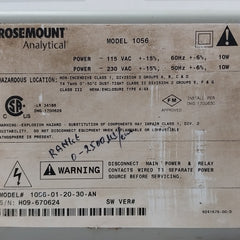 Emerson 1056-01-20-30-an Liquid Analyzer